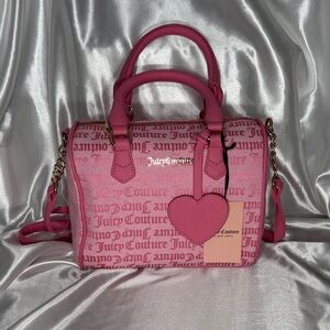 Juicy Couture Pink Satchel with Heart Charm